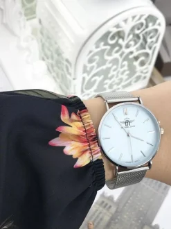 Sale Michael John Damski Zegarek Florence Srebrno Błękitny 40mm