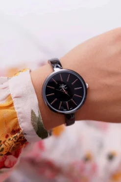 Hot Damski Zegarek Czarny Anabe Zegarki