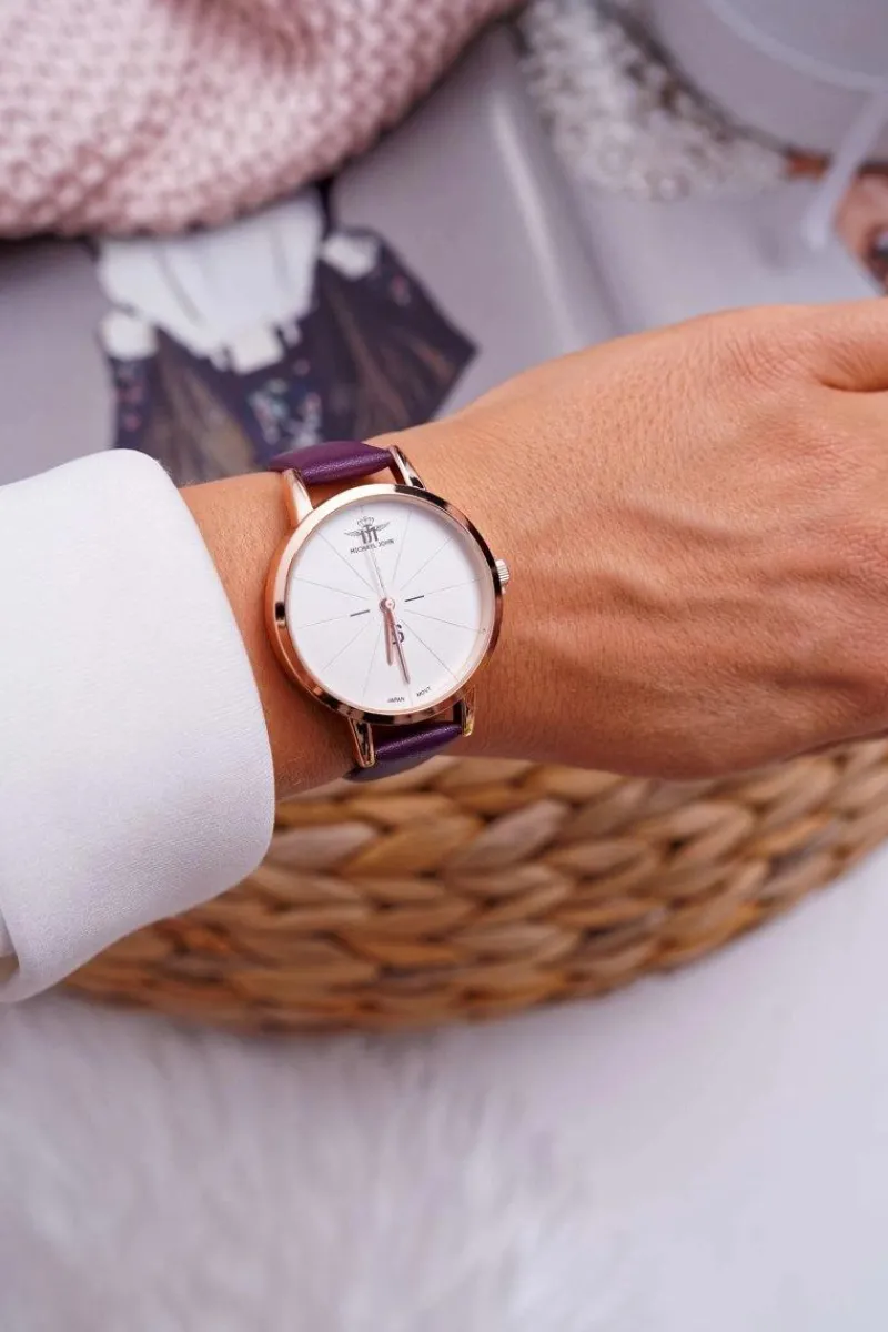 Best Damski Zegarek Śliwkowy Mentals Zegarki