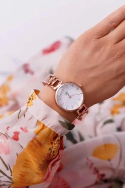 Best Michael John Damski Zegarek Różowe Złoto Drusi