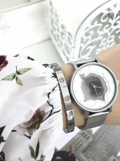 Discount Michael John Damski Zegarek Cratos Srebrny