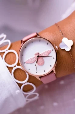 New Damski Zegarek Michael John Różowy Ivaria Zegarki