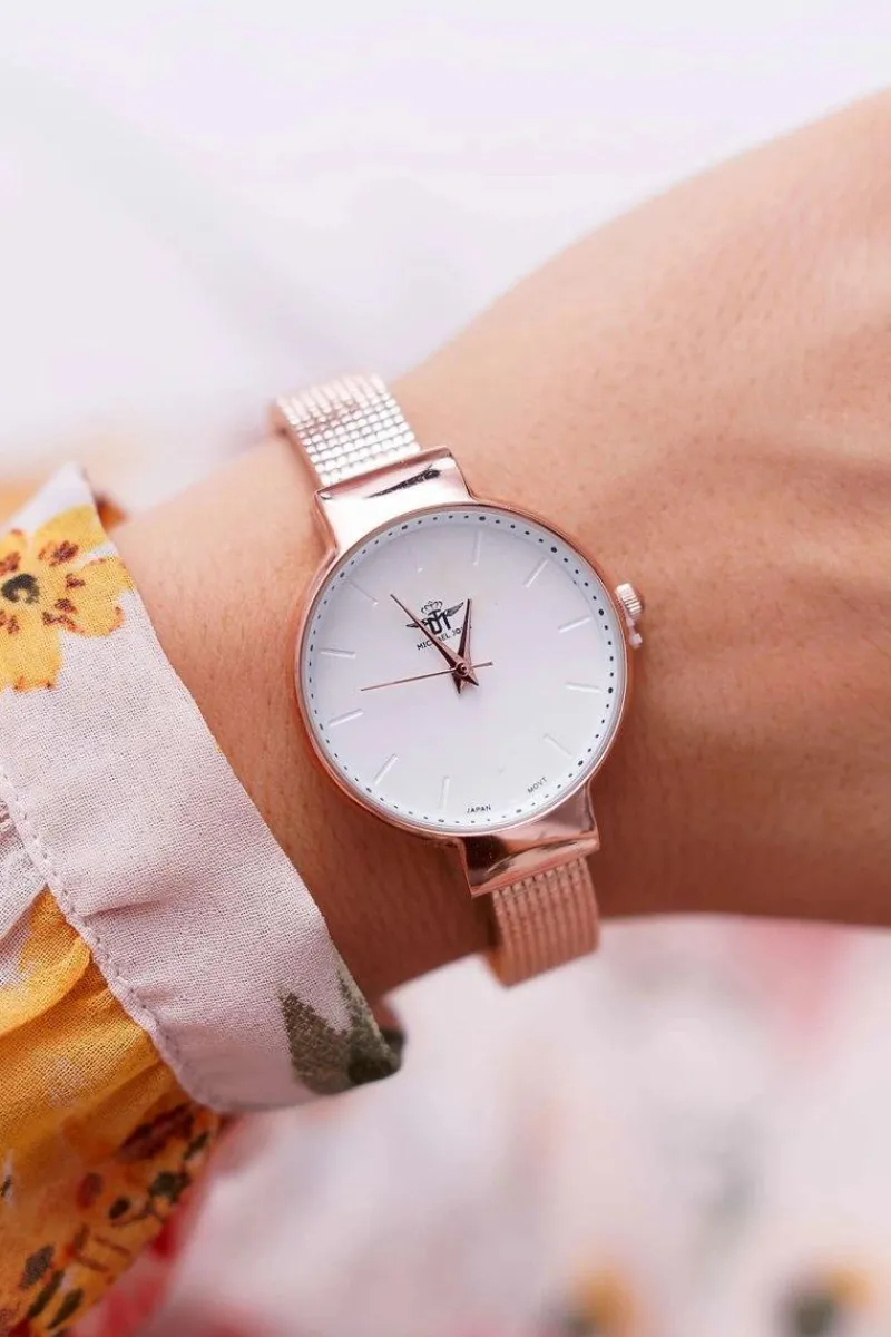 Outlet Damski Zegarek Różowe Złoto Inka Zegarki