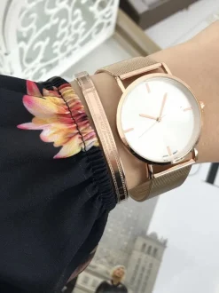 Clearance Michael John Damski Zegarek Lyssa Złota Bransoleta / Srebrna Tarcza