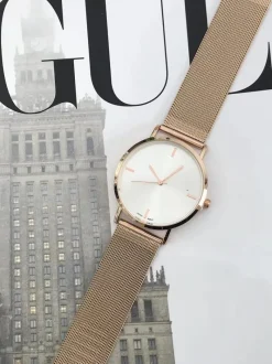 Clearance Michael John Damski Zegarek Lyssa Złota Bransoleta / Srebrna Tarcza