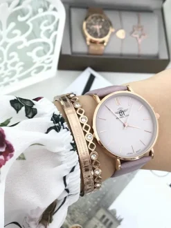 Clearance Michael John Damski Zegarek Florence 40mm Różowy Pasek