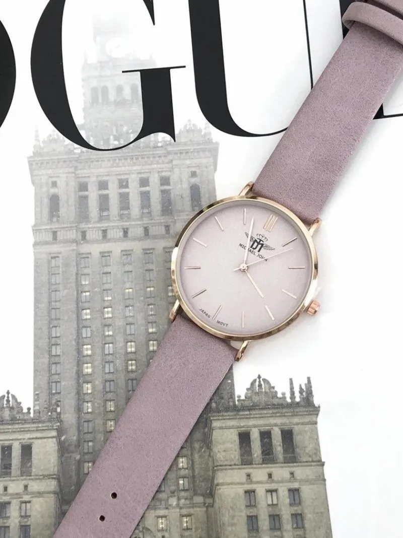 Clearance Michael John Damski Zegarek Florence 40mm Różowy Pasek