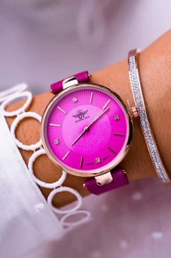 Outlet Michael John Damski Zegarek Fuksja Narsen