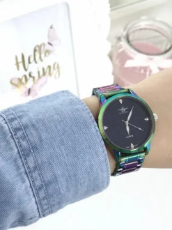 Online Michael John Damski Zegarek Yves Multicolor Benzynowy