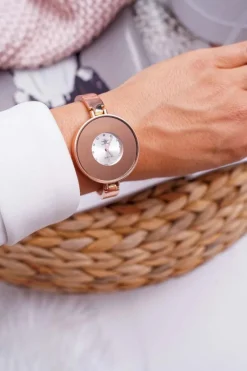 Outlet Damski Zegarek Różowe Złoto Neptos Zegarki