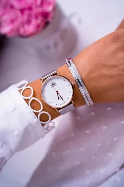 Hot Michael John Damski Zegarek Srebrny Dimaha