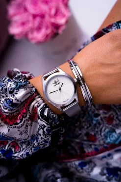 Zegarki></noscript>Michael John Damski Zegarek Srebrne Armedana