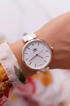 Sale Michael John Damski Zegarek Biały Narsen