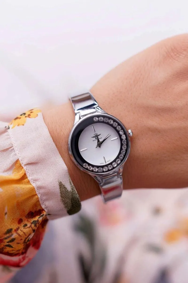 Clearance Damski Zegarek Srebrno Biały Mirava Zegarki