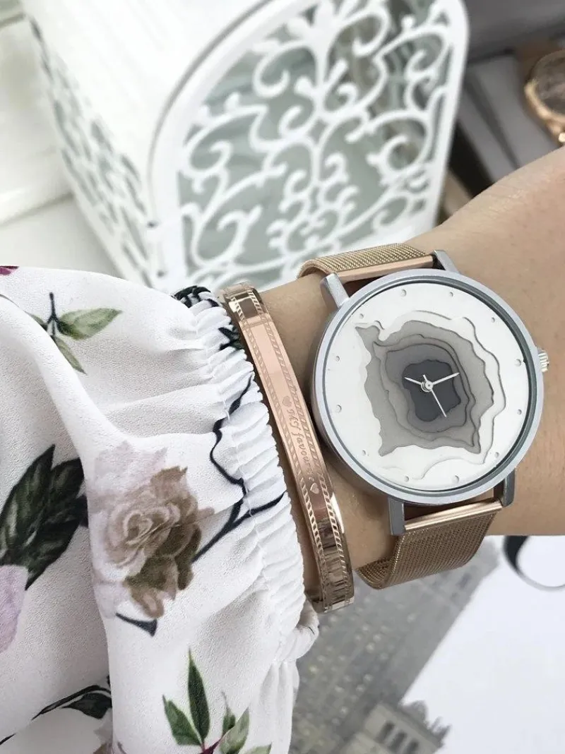 Outlet Michael John Damski Zegarek Cratos Różowe Złoto