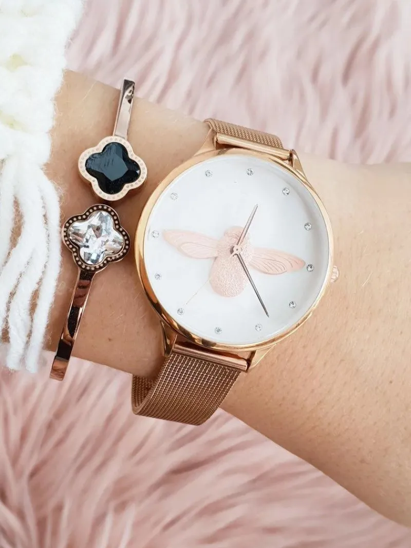 Clearance Damski Zegarek Różowe Złoto Stuart Zegarki