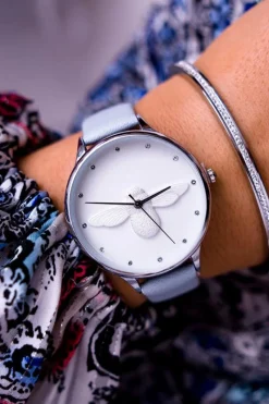 New Ernest Damski Zegarek Michael John Niebieski Ivaria