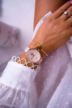 Outlet Damski Zegarek Beżowy Skadiara Zegarki