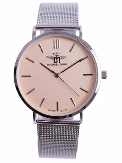 Best Michael John Damski Zegarek Florence Srebrno Beżowy 40mm