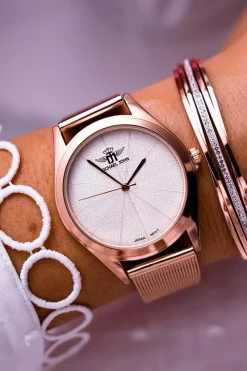 Outlet Michael John Damski Zegarek Różowe Złoto Armedana