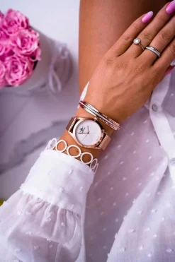 Outlet Michael John Damski Zegarek Różowe Złoto Armedana