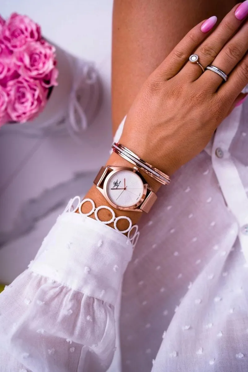 Outlet Michael John Damski Zegarek Różowe Złoto Armedana