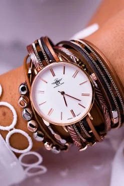 Clearance Michael John Damski Zegarek Owijany Beżowy Lanell