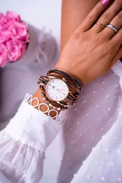 Clearance Michael John Damski Zegarek Owijany Beżowy Lanell