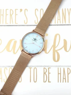 Outlet Michael John Damski Zegarek Florence Błękitna Tarcza 40mm