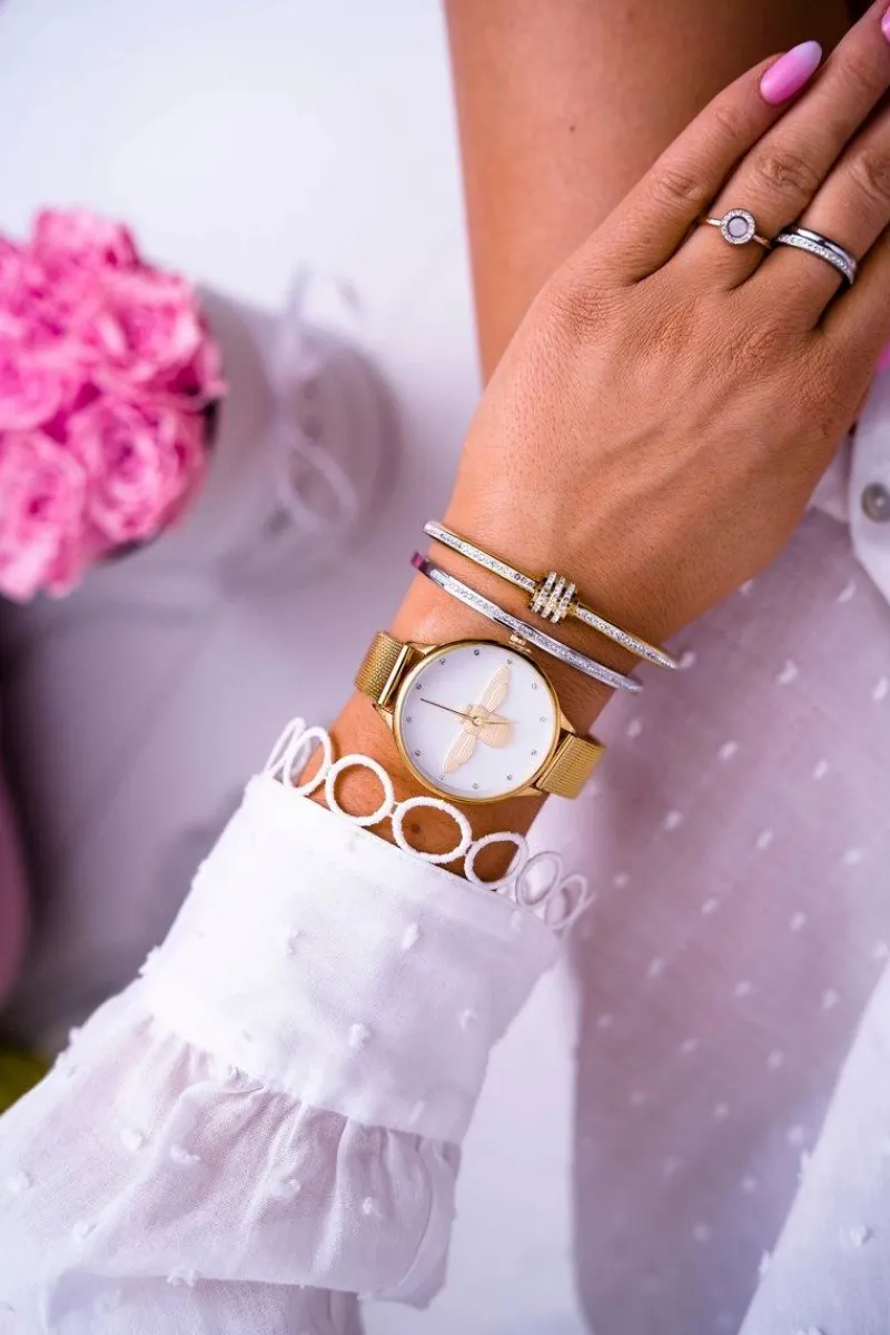 Online Ernest Damski Zegarek Michael John Złoty Murien