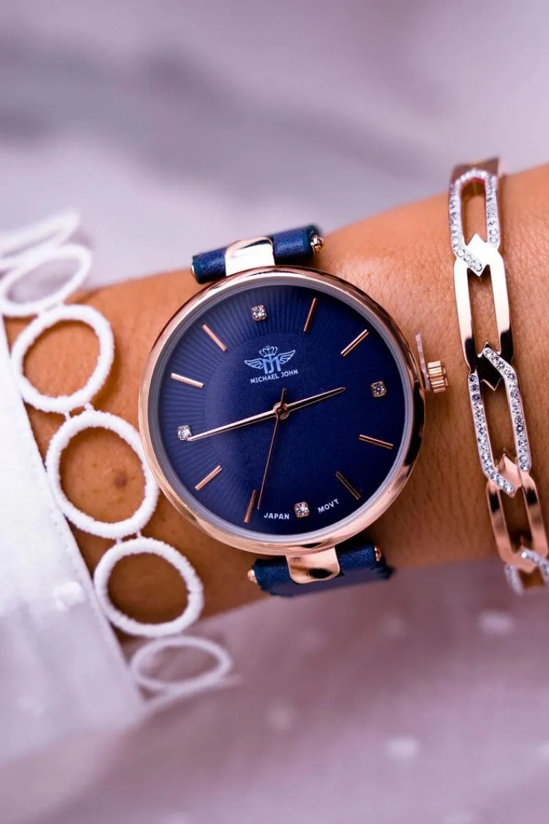 Clearance Michael John Damski Zegarek Granatowy Narsen