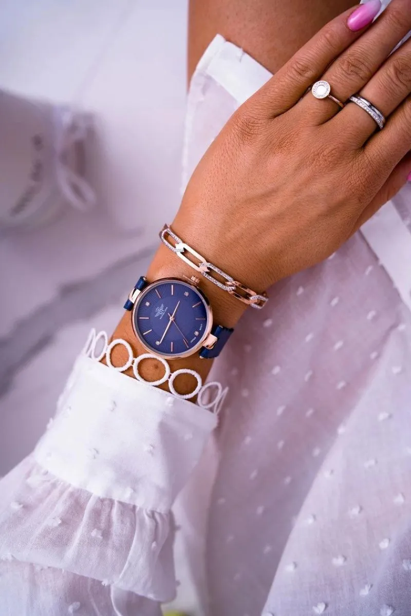 Clearance Michael John Damski Zegarek Granatowy Narsen