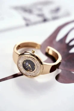 Outlet Michael John Damski Zegarek Złoto Czarny Turana