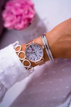 Online Michael John Damski Zegarek Różowe Złoto Eneli