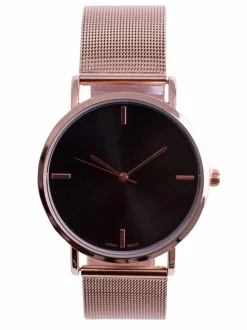 Outlet Michael John Damski Zegarek Lyssa Złota Bransoleta / Czarna Tarcza