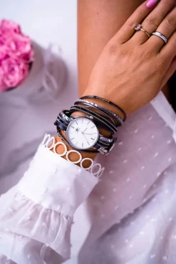 Hot Michael John Damski Zegarek Owijany Szary Lanell