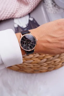 Discount Damski Zegarek Czarny Estrado Zegarki