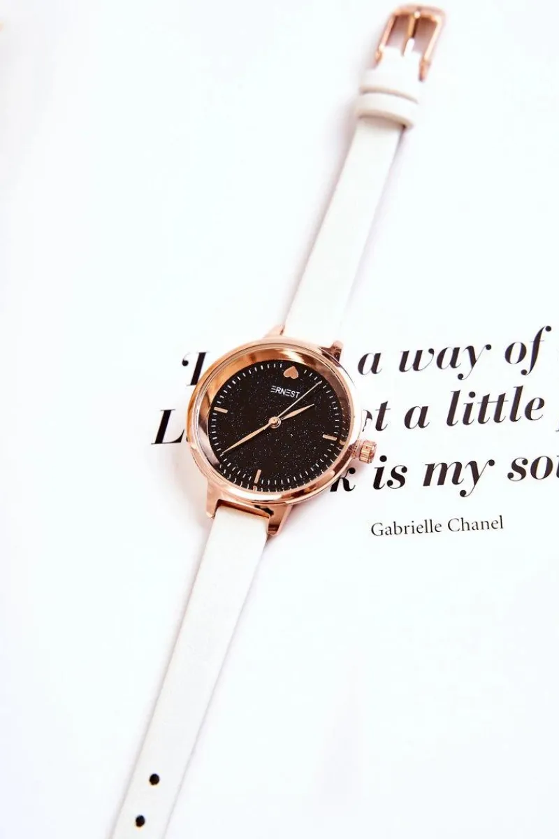 Discount Damski Zegarek Na Cienkim Pasku Biały Zegarki