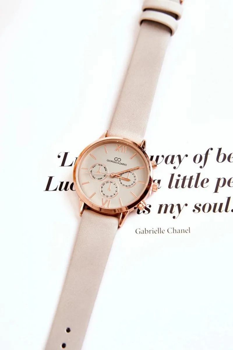 Best Giorgio&Dario Damski Zegarek Na Pasku Giorgio & Dario Szary