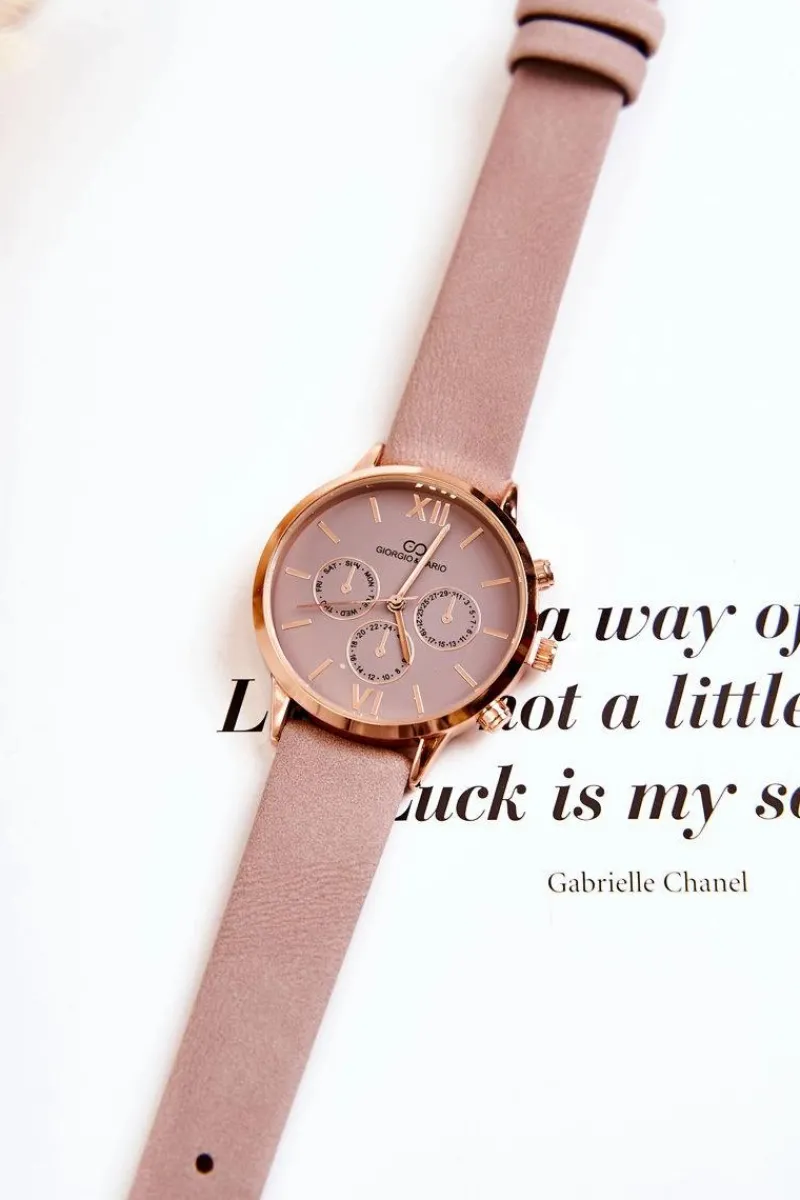 New Damski Zegarek Na Pasku Giorgio & Dario Brudny Róż Zegarki
