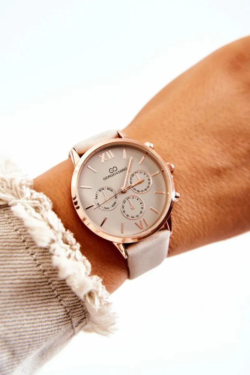 New Damski Zegarek Na Pasku Giorgio & Dario Brudny Róż Zegarki