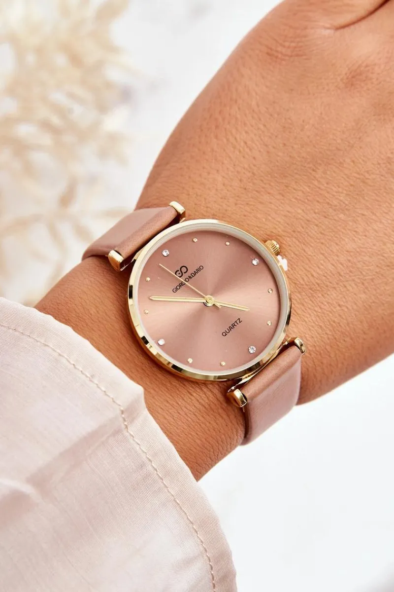 Sale Giorgio&Dario Damski Zegarek Na Skórzanym Pasku Giorgio & Dario GDM230411 Jasnobrązowy