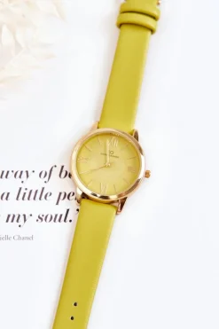 Zegarki>Giorgio&Dario Damski Zegarek Na Skórzanym Pasku Zielony