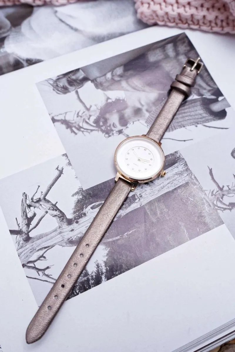 Zegarki>Boto Damski Zegarek Szary Kryształki Maniaq