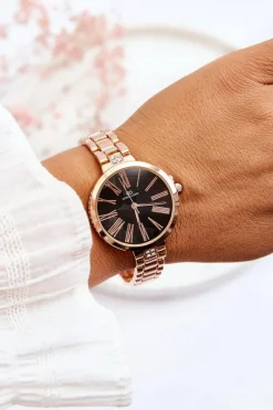 Clearance Boto Damski Zegarek Z Ciemną Tarczą Giorgio&Dario Różowe Złoto