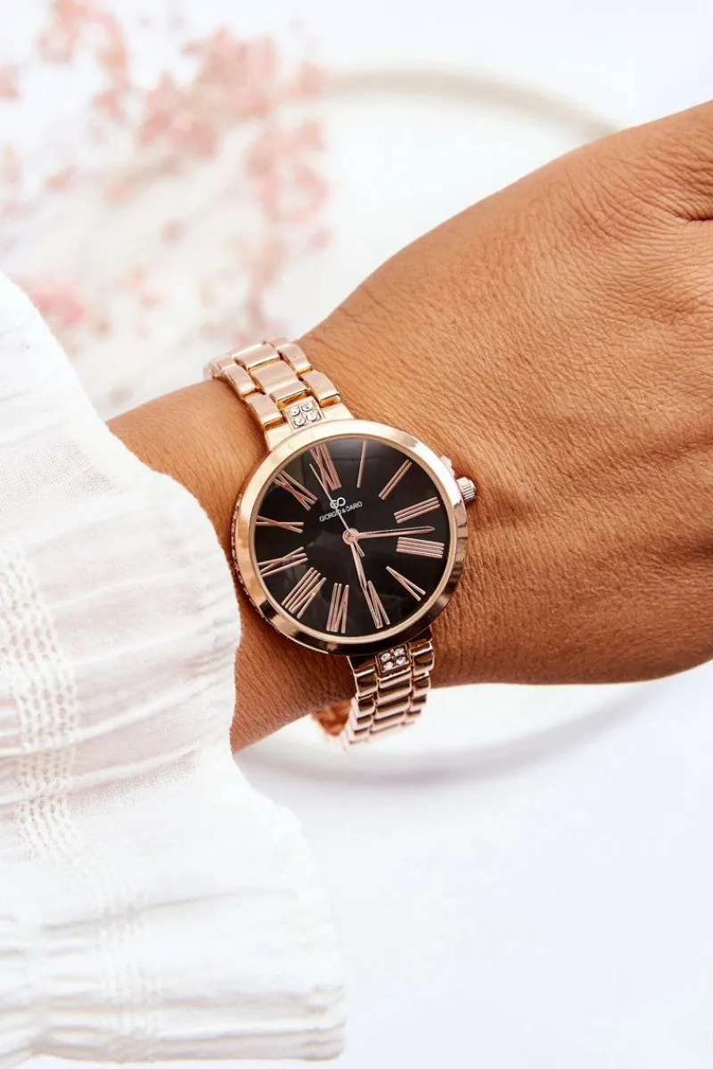 Clearance Boto Damski Zegarek Z Ciemną Tarczą Giorgio&Dario Różowe Złoto