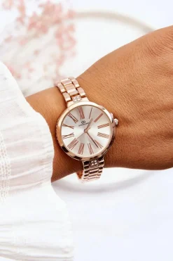 Outlet Damski Zegarek Z Jasną Tarczą Giorgio&Dario Różowe Złoto Zegarki