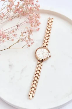 Outlet Damski Zegarek Z Jasną Tarczą Giorgio&Dario Różowe Złoto Zegarki