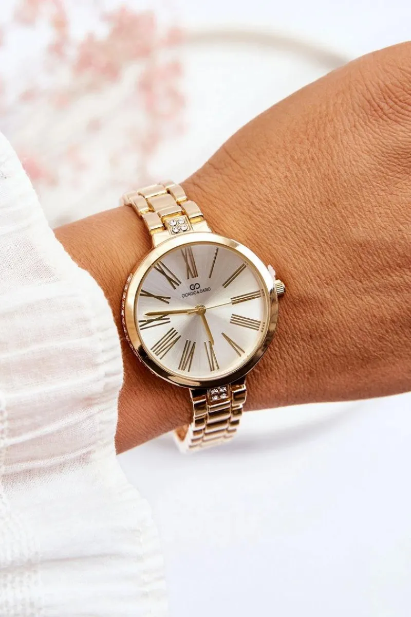 Zegarki>Boto Damski Zegarek Z Jasną Tarczą Giorgio&Dario Złoty