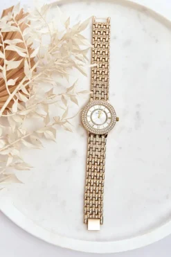 New Damski Zegarek Ze Zdobieniem Giorgio & Dario GDM1556 Złoty Zegarki